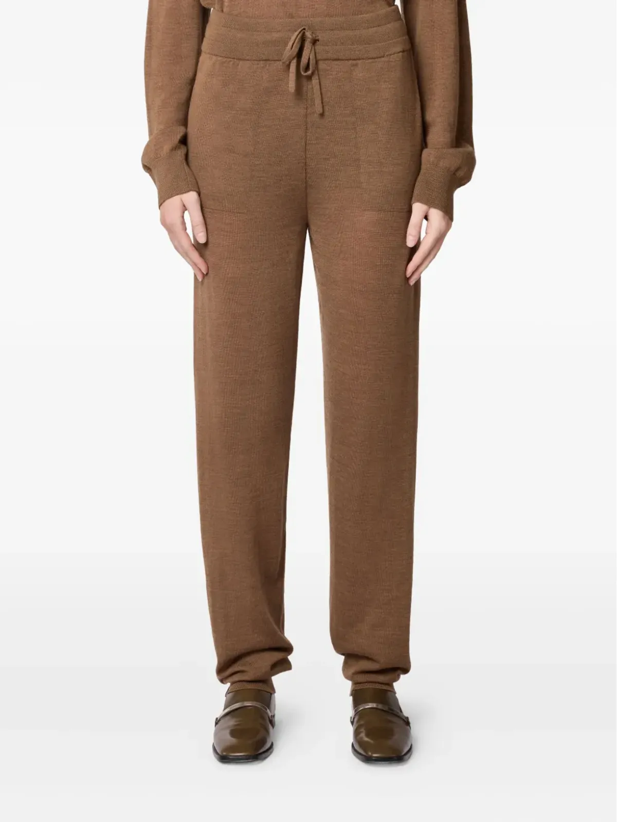 Tod's ドローコード付きニット地トラックパンツ - ブラウン - 画像3