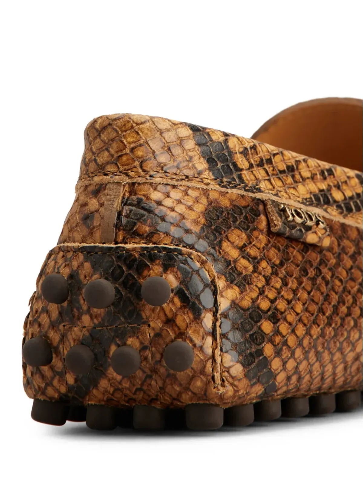 Tod's ヘビ柄ローファー - ブラウン - 画像5