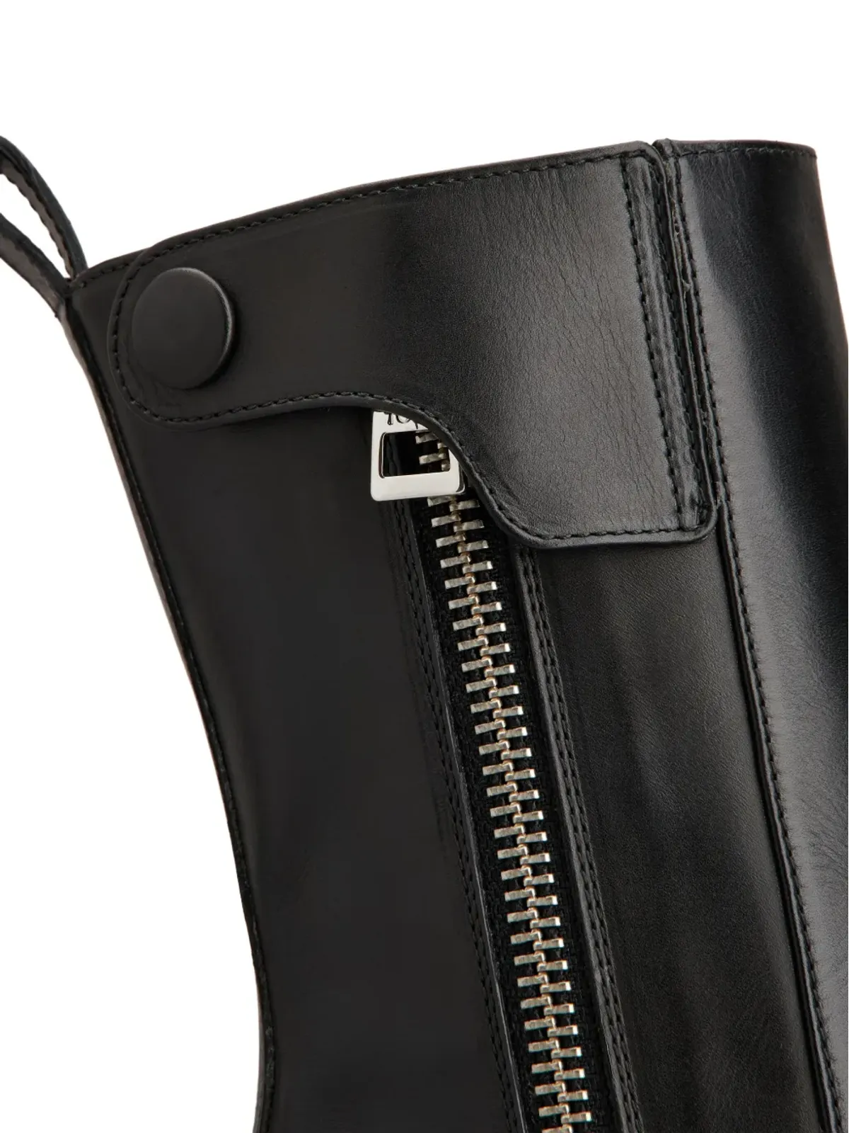 Tod's レザー ジップファスナー付き ブロックヒール ブーツ - 画像5