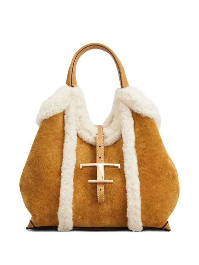 Tod's Tod's シアリングトリム付きスエードバッグ - ブラウンの商品画像