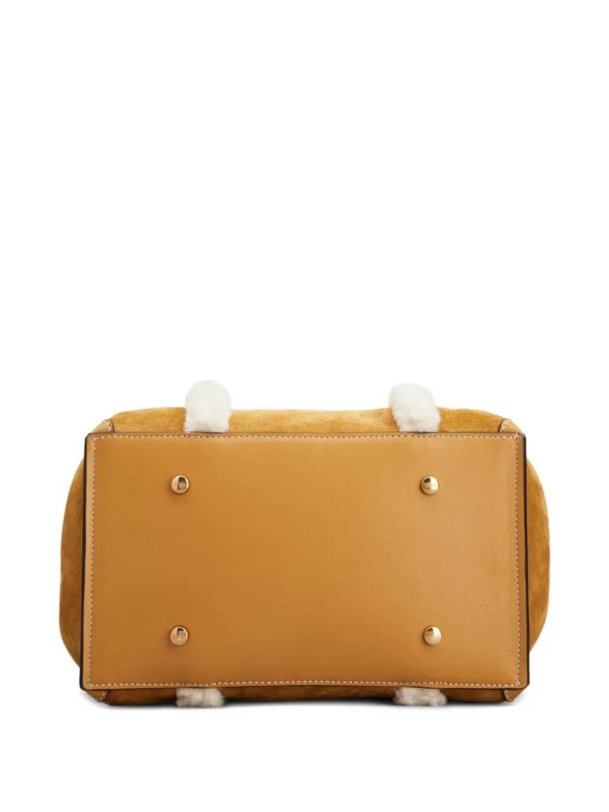 Tod's シアリングトリム付きスエードバッグ - ブラウン - 画像5