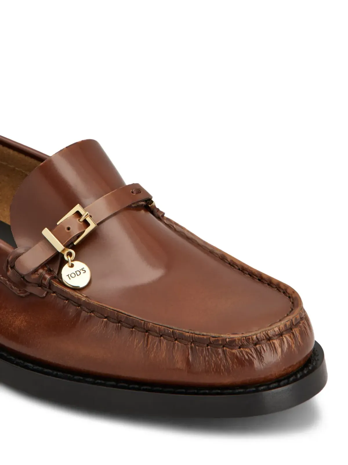 Tod's ロゴチャーム ローファー - ブラウン - 画像5