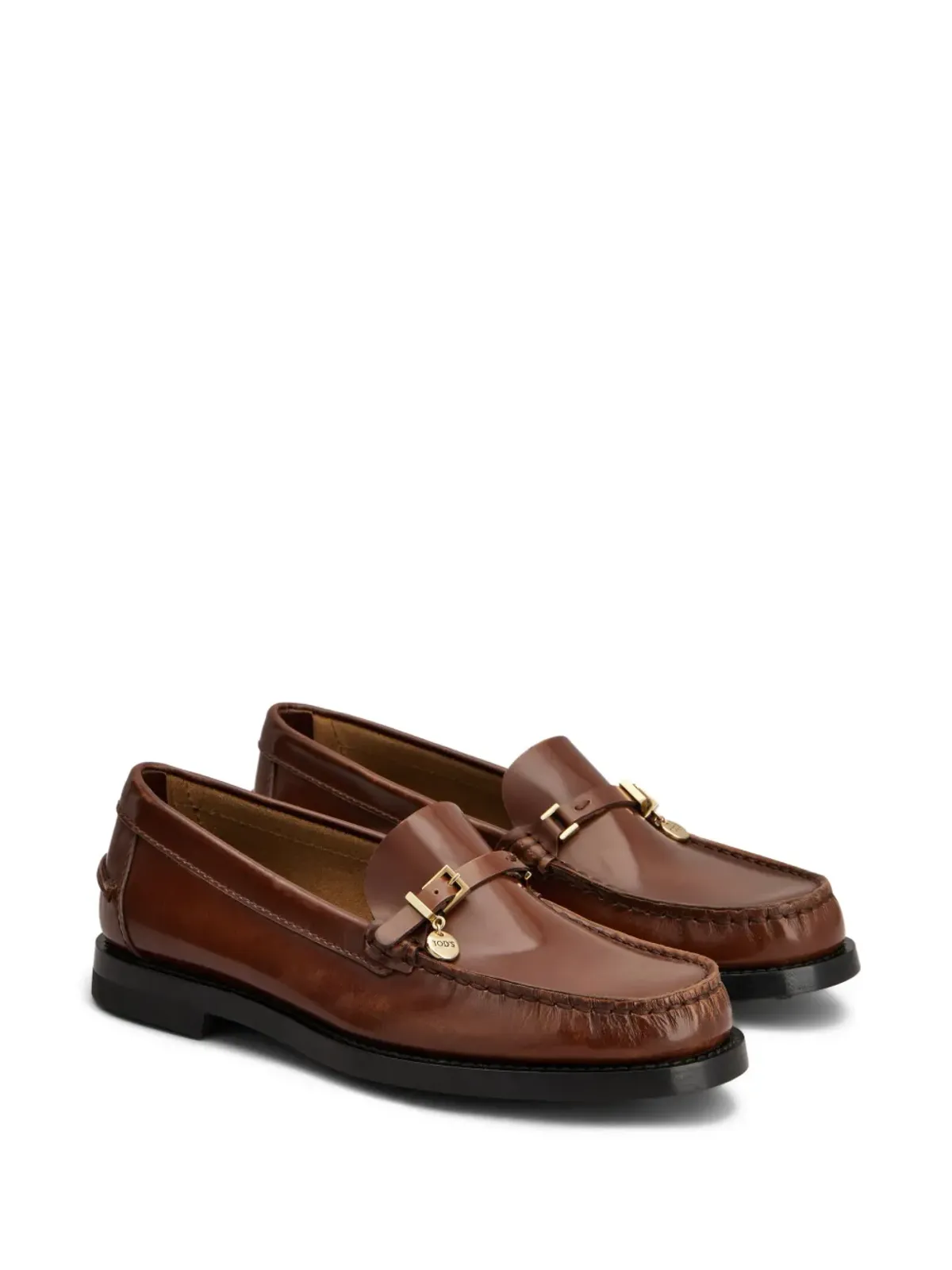 Tod's ロゴチャーム ローファー - ブラウン - 画像2