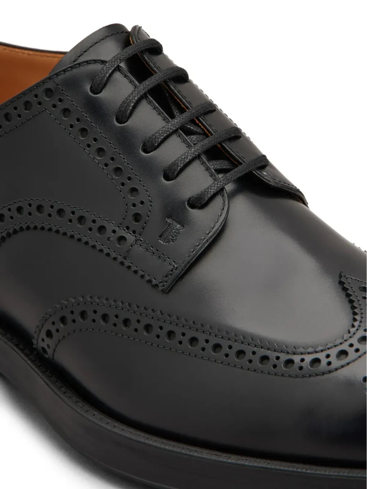 Tod's レザー ダービーシューズ - B999 - ブラック - 画像5