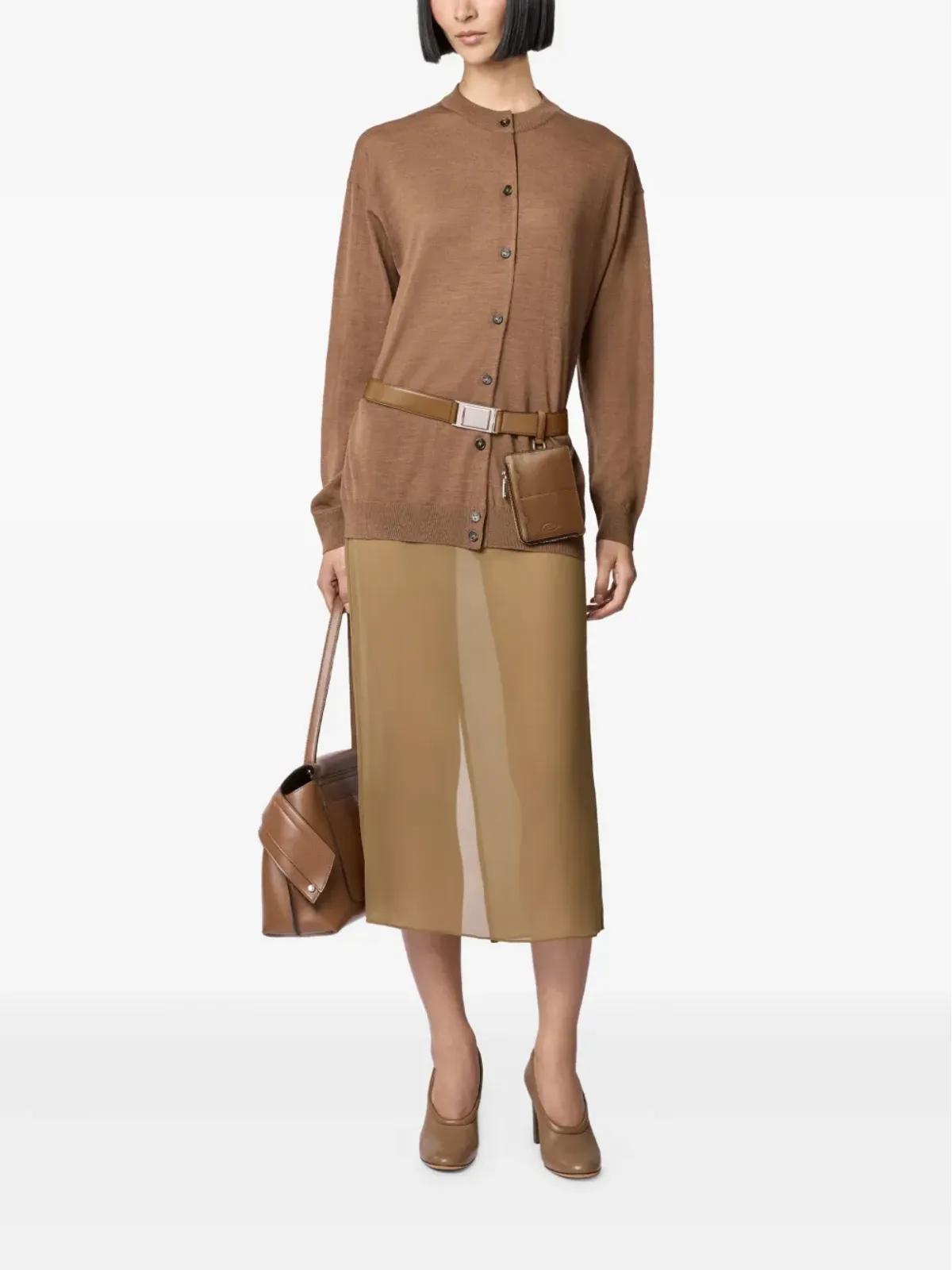 Tod's ボタンカーディガン - ブラウン - 画像2