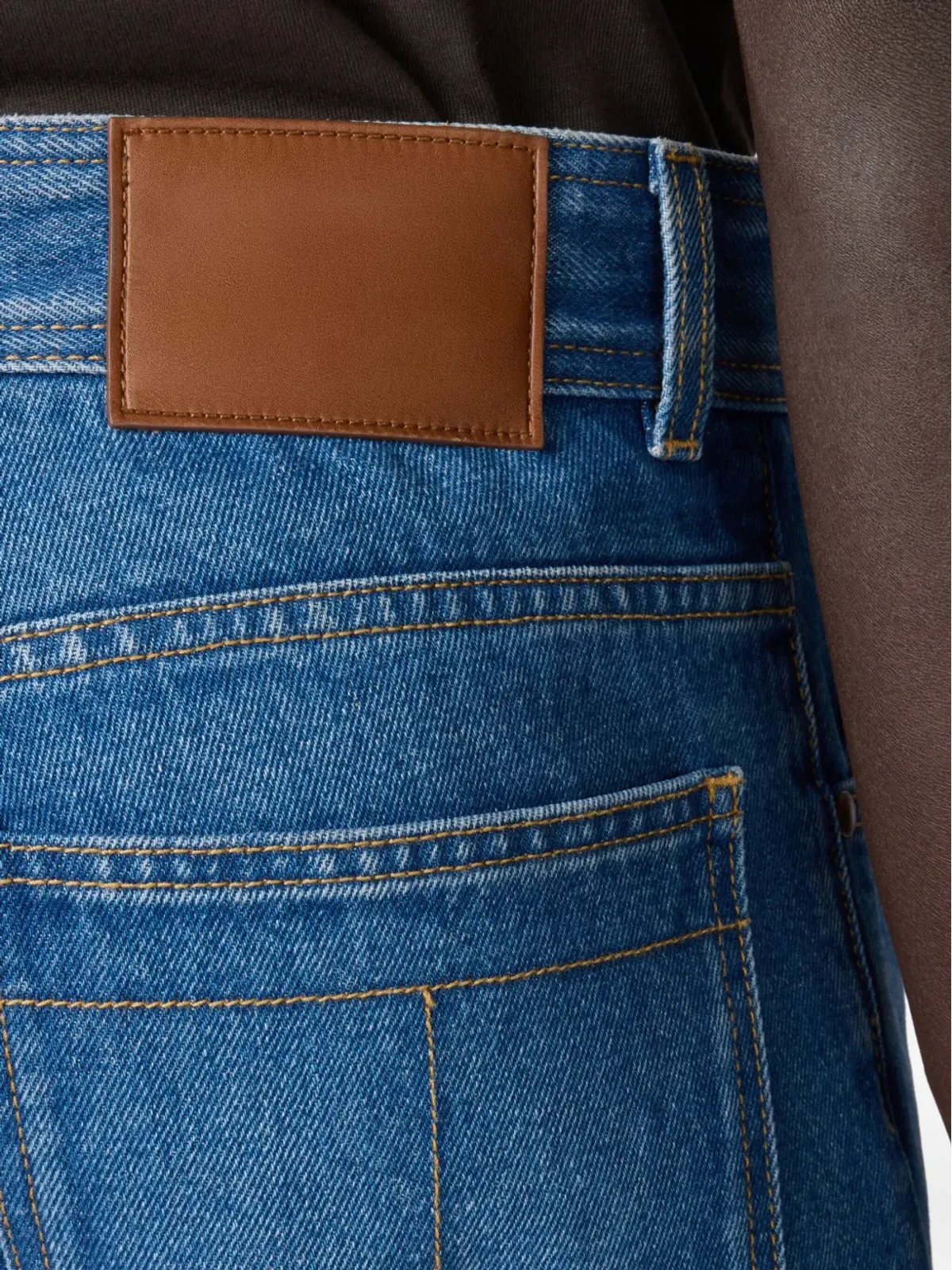 Tod's レザーパッチ ファイブポケット ジーンズ - 画像5