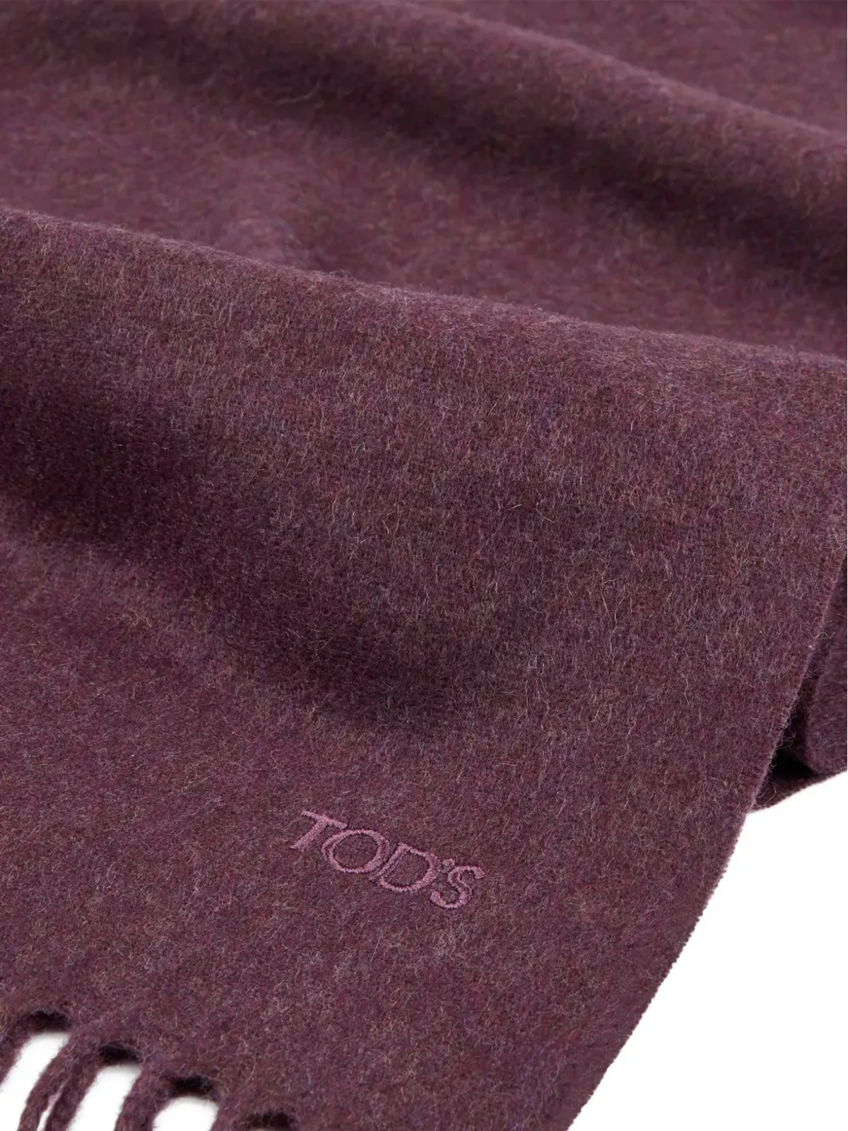 Tod's フリンジ付きスカーフ - パープル - 画像3