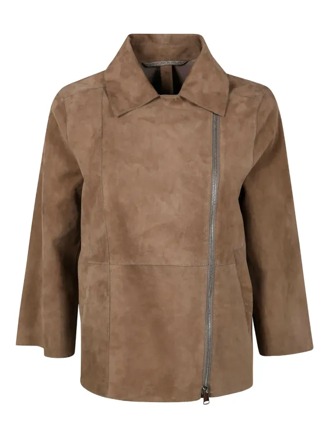 The Jackie Leathers The Jackie Leathers オフセンター ZIP ジャケットの商品画像