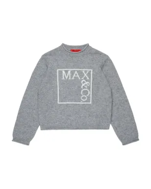 MAX&Co. Kids インターシャ編み ロゴ ジャンパー - サムネイル1