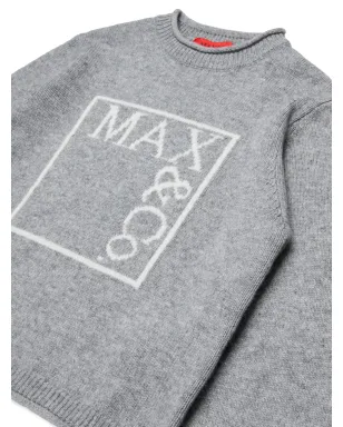 MAX&Co. Kids インターシャ編み ロゴ ジャンパー - サムネイル3