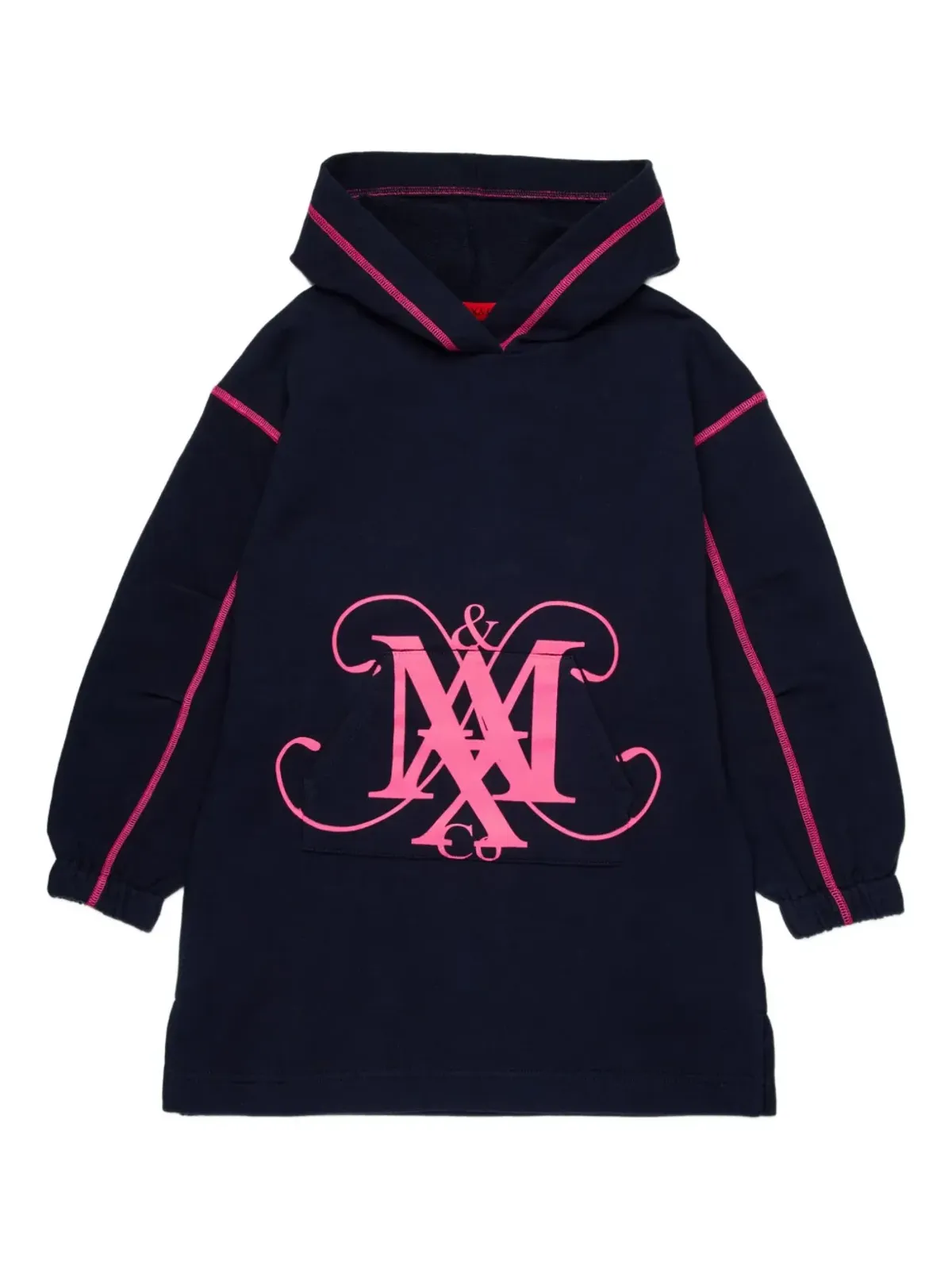 MAX&Co. Kids モノグラム入りフード付きニットワンピース - 画像1