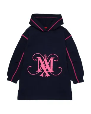MAX&Co. Kids モノグラム入りフード付きニットワンピース - サムネイル1
