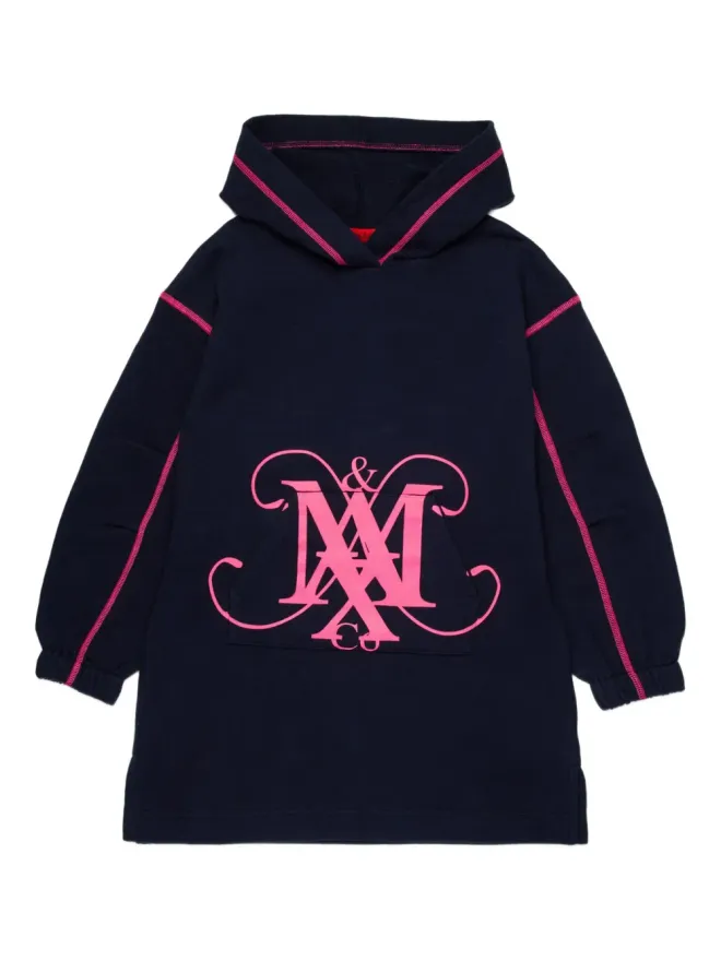 MAX&Co. Kids MAX&Co. Kids モノグラム入りフード付きニットワンピースの商品画像