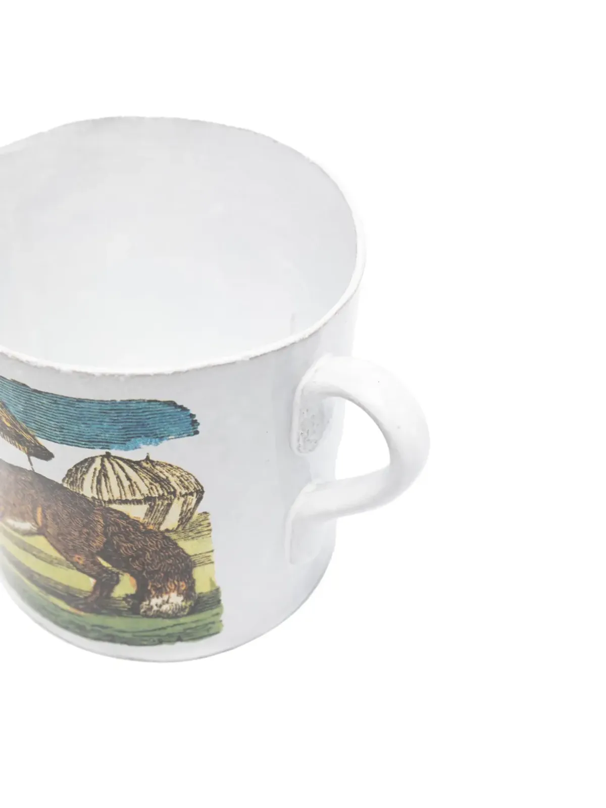 Astier De Villatte 大きなキツネのマグカップ（ホワイト） - 画像3