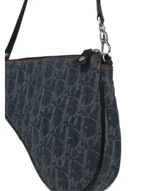 ビンテージ Christian Dior トロッター・サドルハンドバッグ 2005年 ブルー - サムネイル3