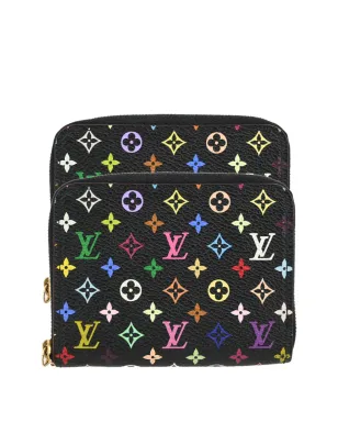 Louis Vuitton ビンテージ 2010 マルチカラー ジッピー コインパース ウォレット - ブラック - サムネイル1