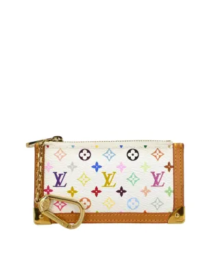 Louis Vuitton ビンテージ 2004 モノグラム・マルチカラー ポシェット・クレ コインポーチ - ホワイト - サムネイル1