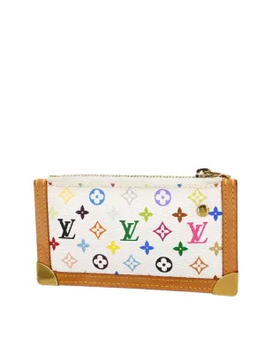 Louis Vuitton ビンテージ 2004 モノグラム・マルチカラー ポシェット・クレ コインポーチ - ホワイト - サムネイル2