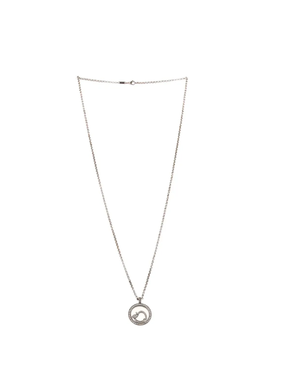 Chopard Pre-Owned 2010s ホワイトゴールド ハッピーダイヤモンド ビッグアップル ダイヤネックレス - シルバー - 画像2