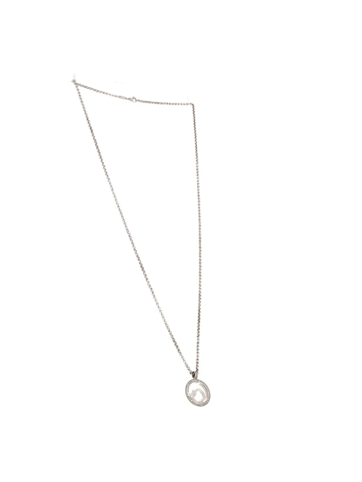 Chopard Pre-Owned 2010s ホワイトゴールド ハッピーダイヤモンド ビッグアップル ダイヤネックレス - シルバー - 画像3