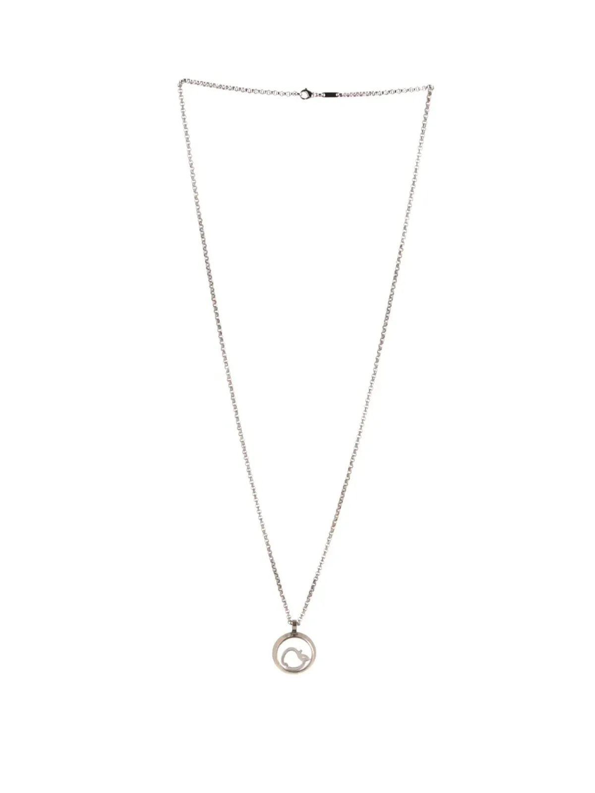 Chopard Pre-Owned 2010s ホワイトゴールド ハッピーダイヤモンド ビッグアップル ダイヤネックレス - シルバー - 画像4