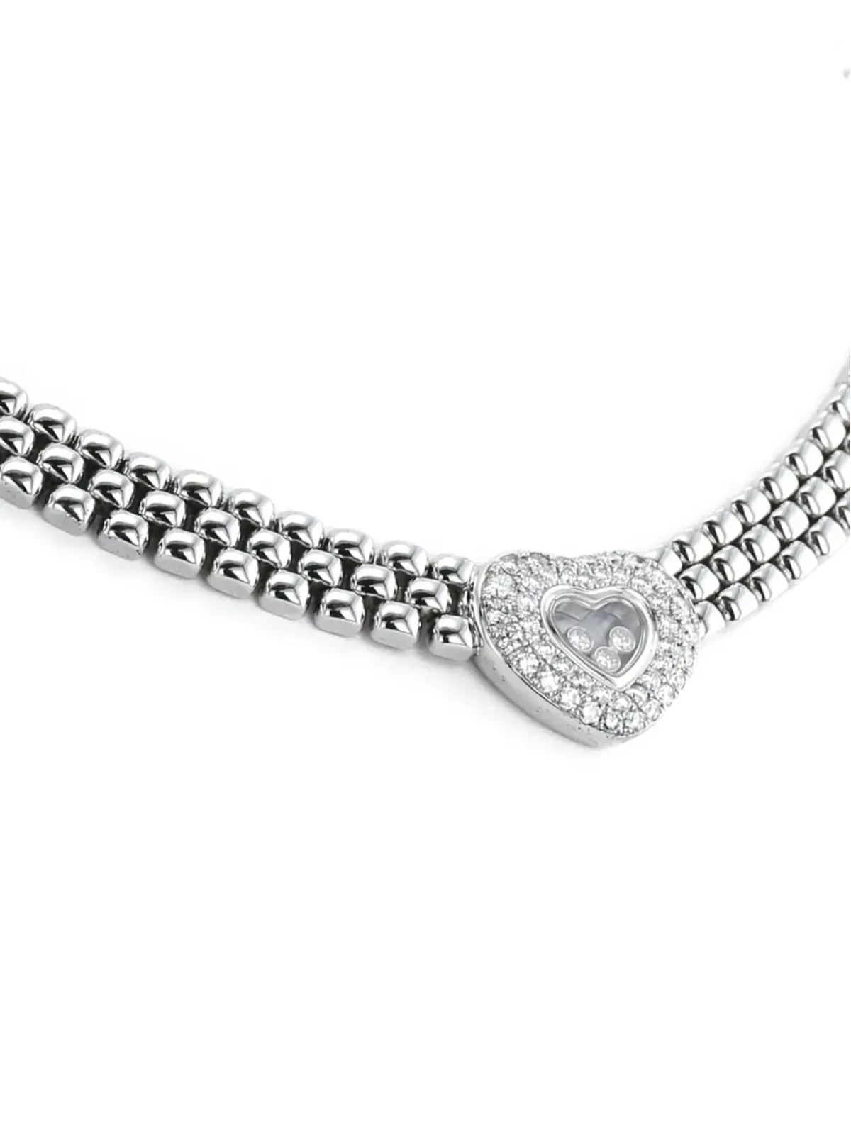 Chopard Pre-Owned ホワイトゴールド ハッピーダイヤモンズ ダイヤモンド ネックレス - シルバー - 画像3