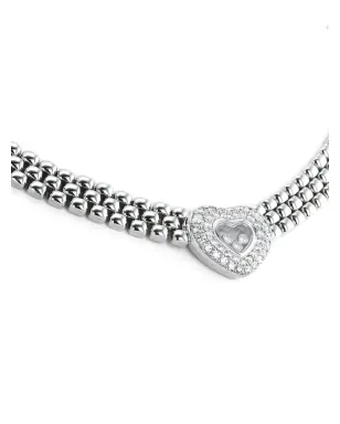 Chopard Pre-Owned ホワイトゴールド ハッピーダイヤモンズ ダイヤモンド ネックレス - シルバー - サムネイル3