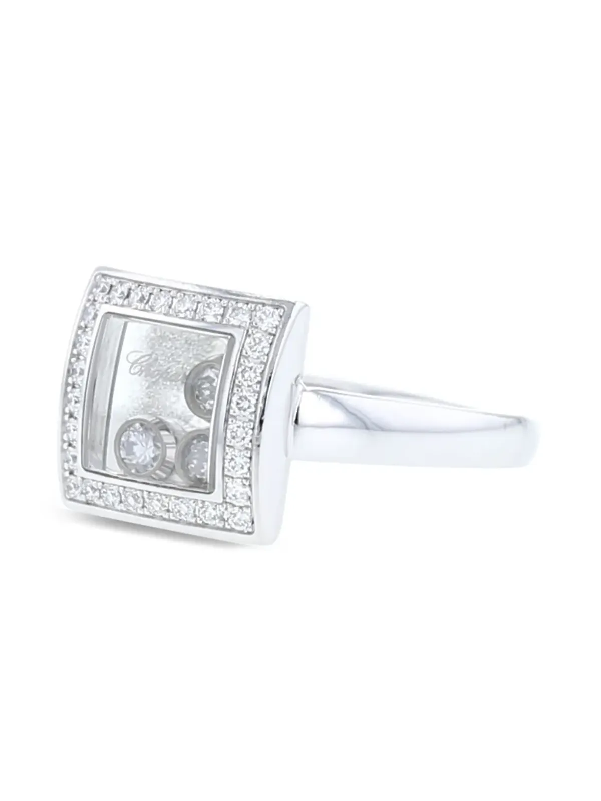 Chopard Pre-Owned ホワイトゴールド ハッピーダイヤモンド リング - 画像5