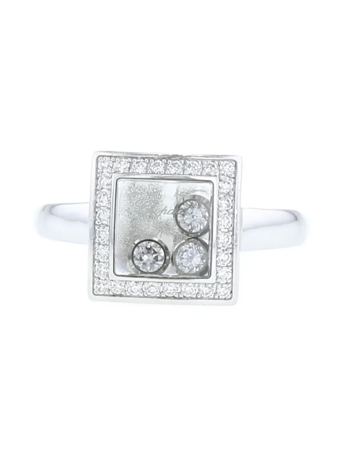 Chopard Pre-Owned ホワイトゴールド ハッピーダイヤモンド リング - 画像2