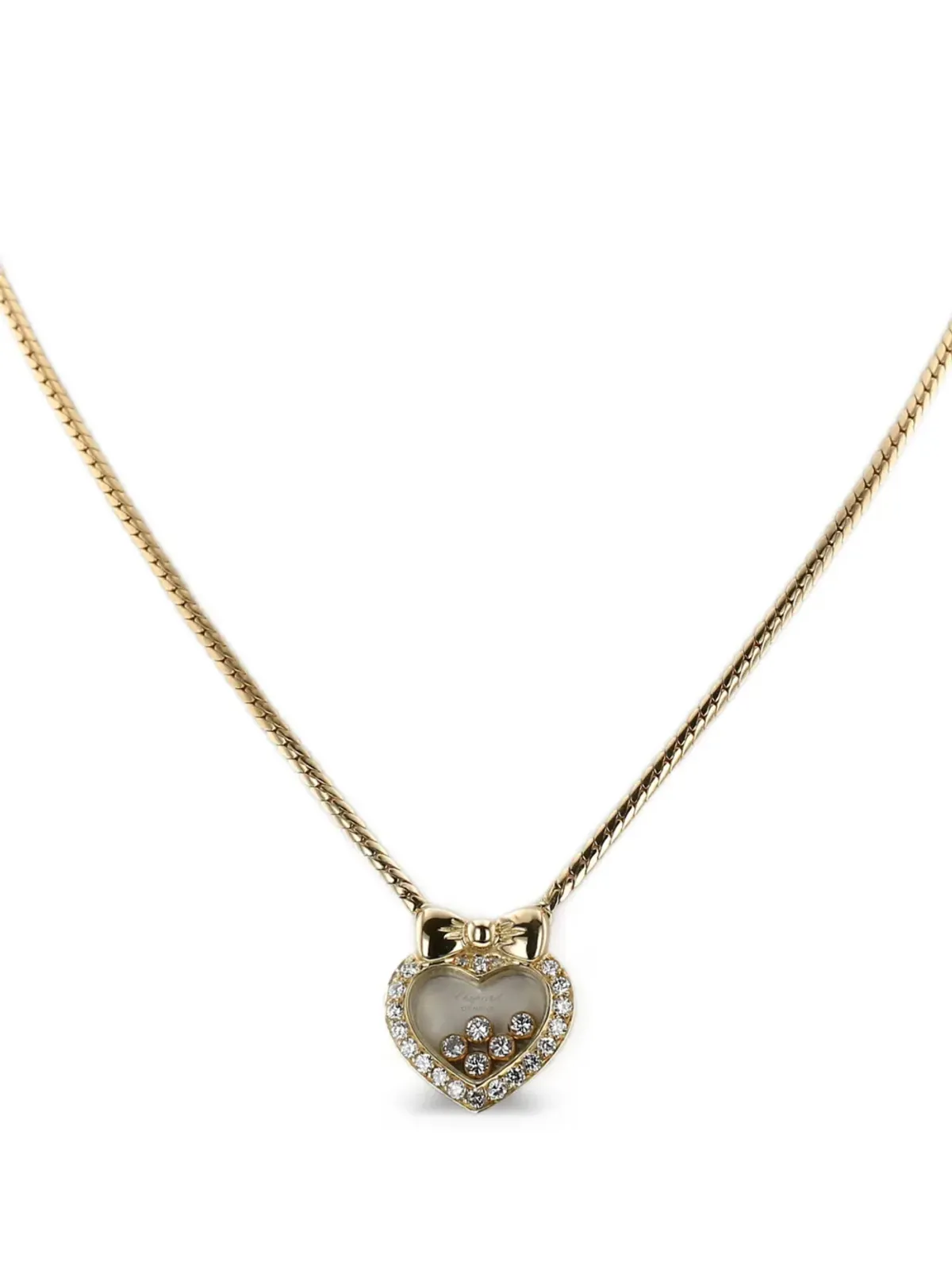 Chopard Pre-Owned 2010s イエローゴールド ハッピーダイヤモンズ ネックレス - 画像2