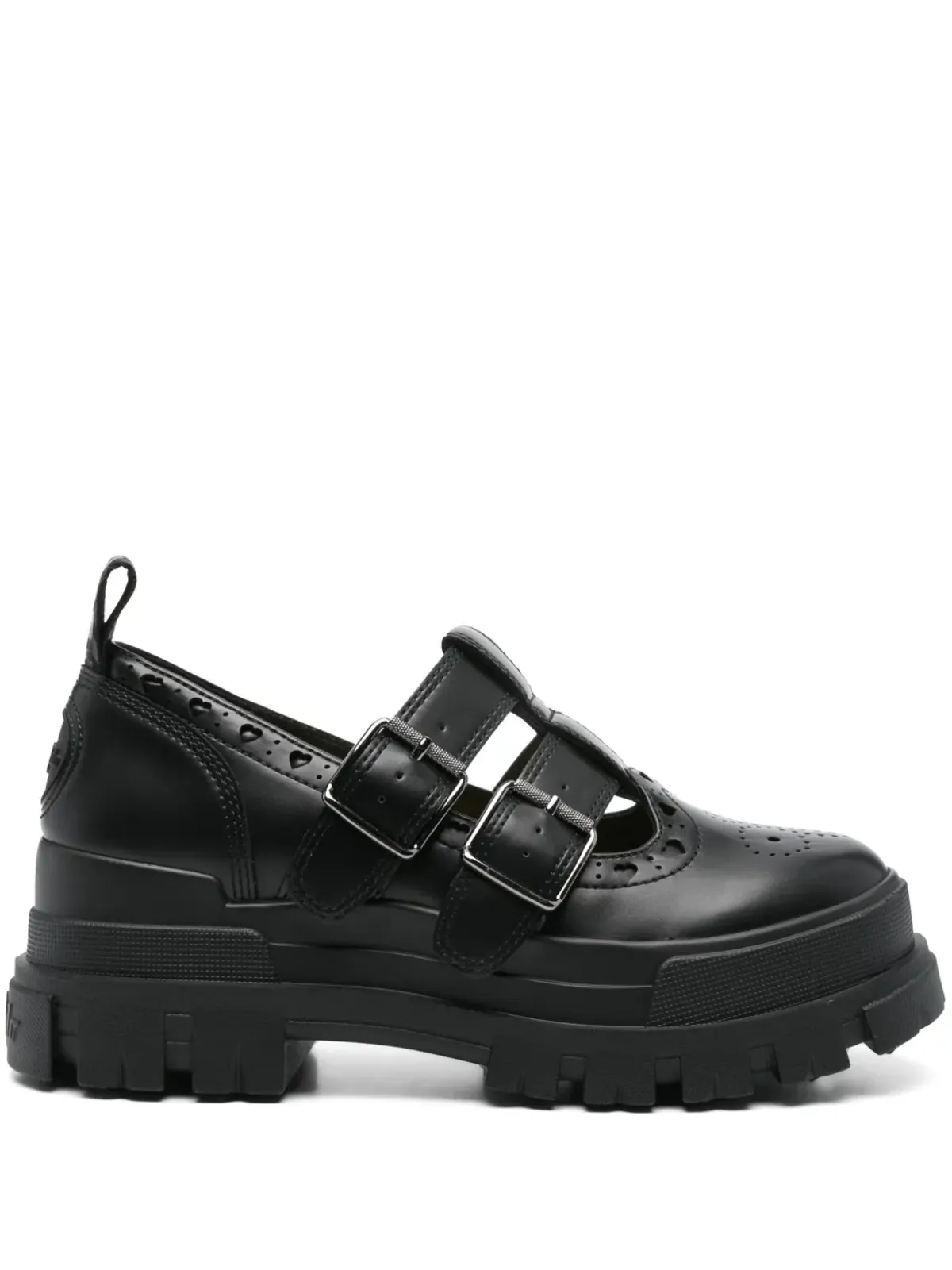Buffalo Aspha Jane Heart brogues - Black - 画像1