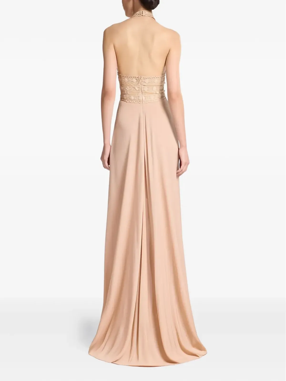 Elie Saab レースインサートホルターネックドレス - 画像2