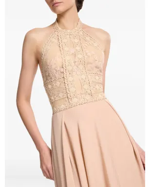 Elie Saab レースインサートホルターネックドレス - サムネイル3