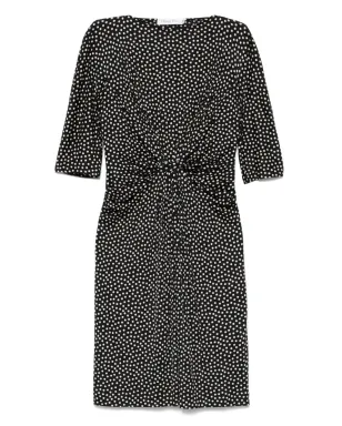 ビンテージ Christian Dior Pre-Owned ドット柄ミディドレス - サムネイル1