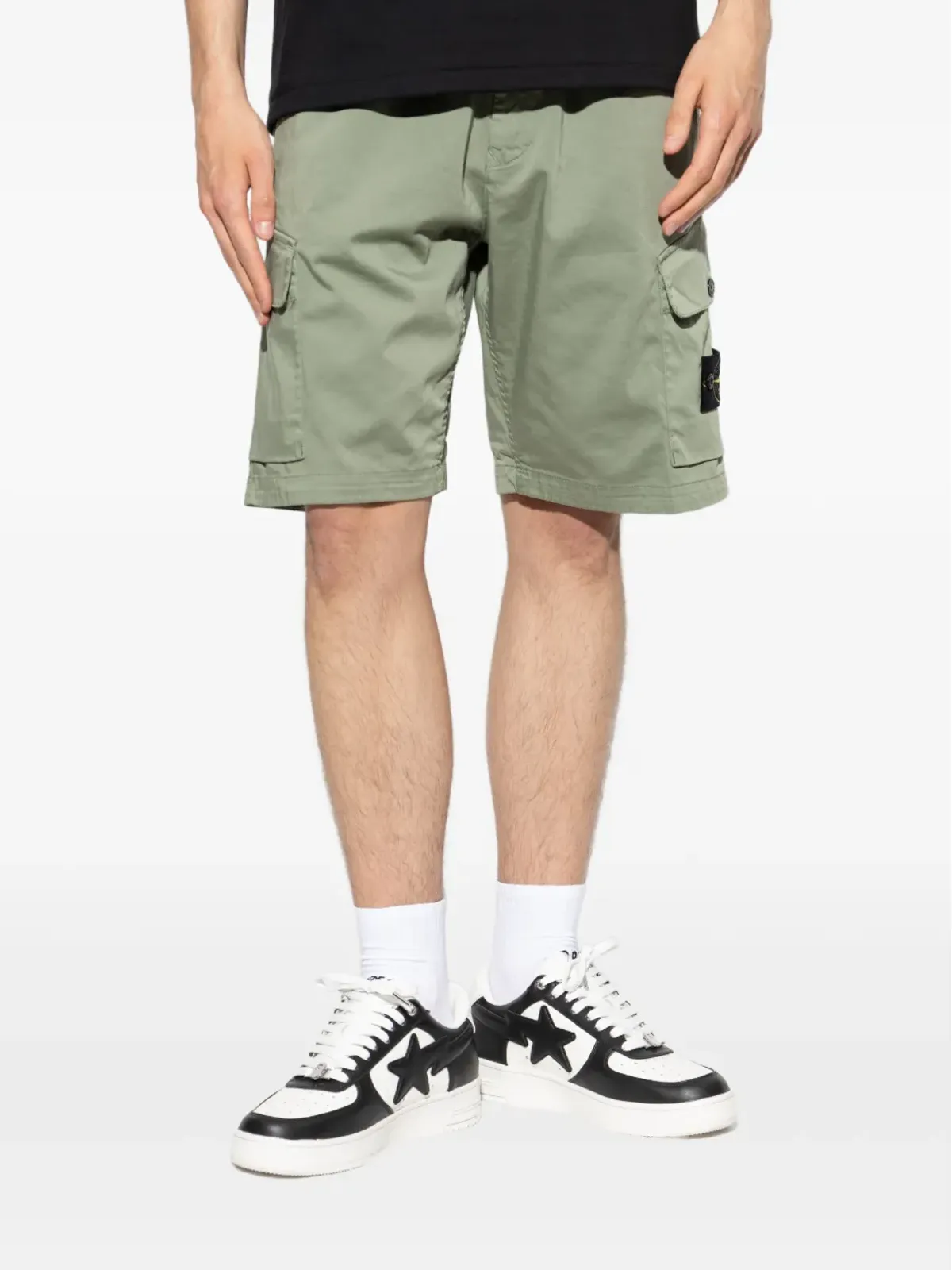 Stone Island パラカデューテ カーゴショーツ グリーン - 画像3