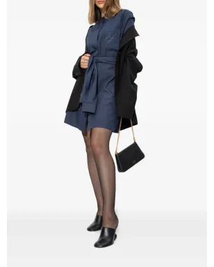Emporio Armani 襟付きベルト付きシャツドレス - ブルー - サムネイル2