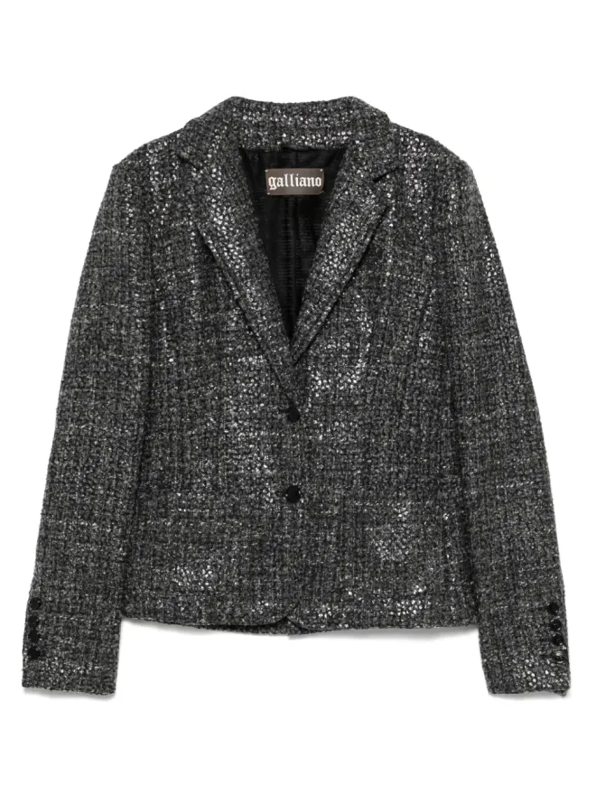 John Galliano Pre-Owned John Galliano Pre-Owned 2000年代 ツイードブレザー - Blackの商品画像