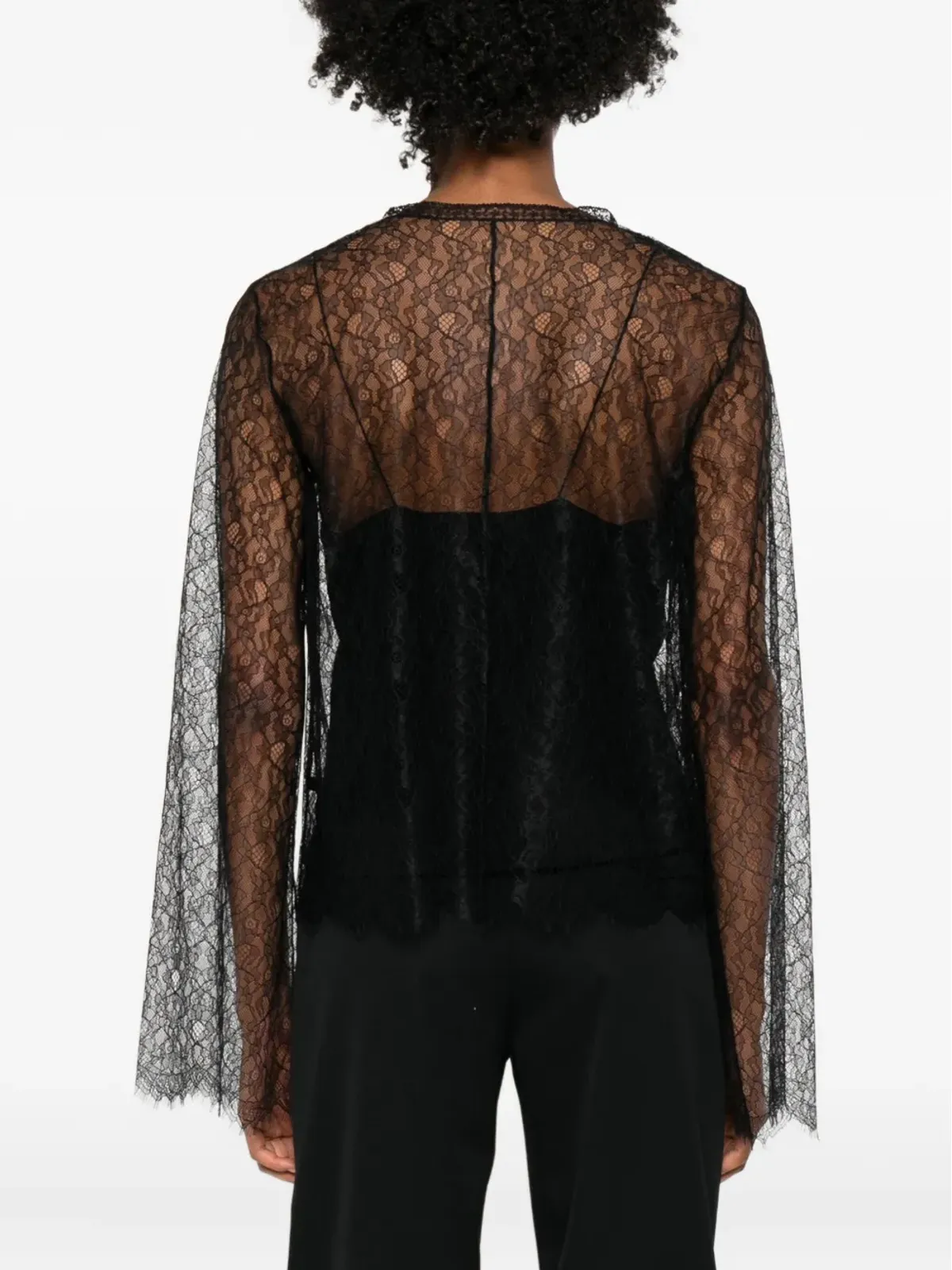 Brandon Maxwell エロイーズ レース ブラウス - 画像4
