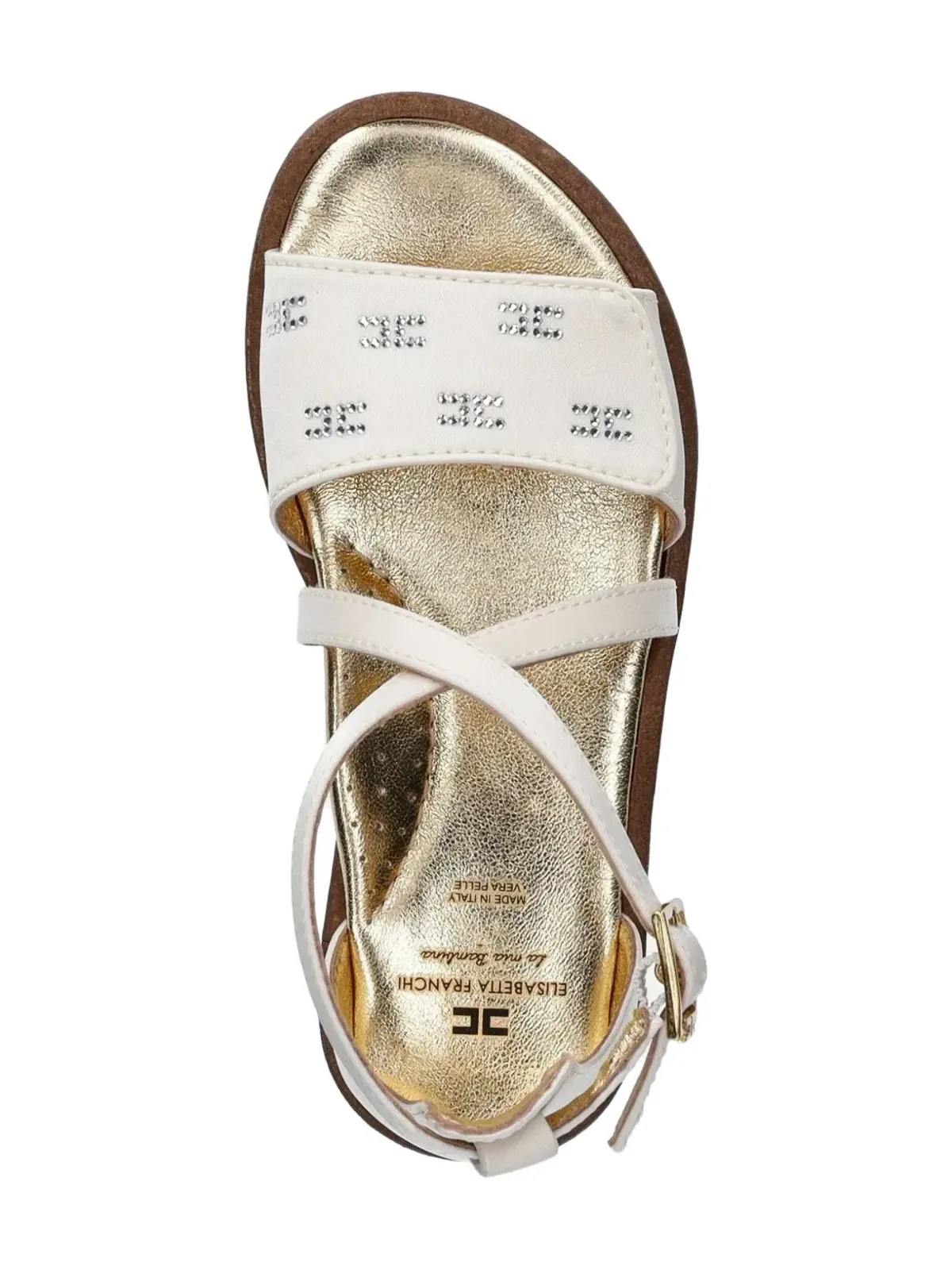 Elisabetta Franchi バックル留め付きの装飾サンダル - ホワイト - 画像3