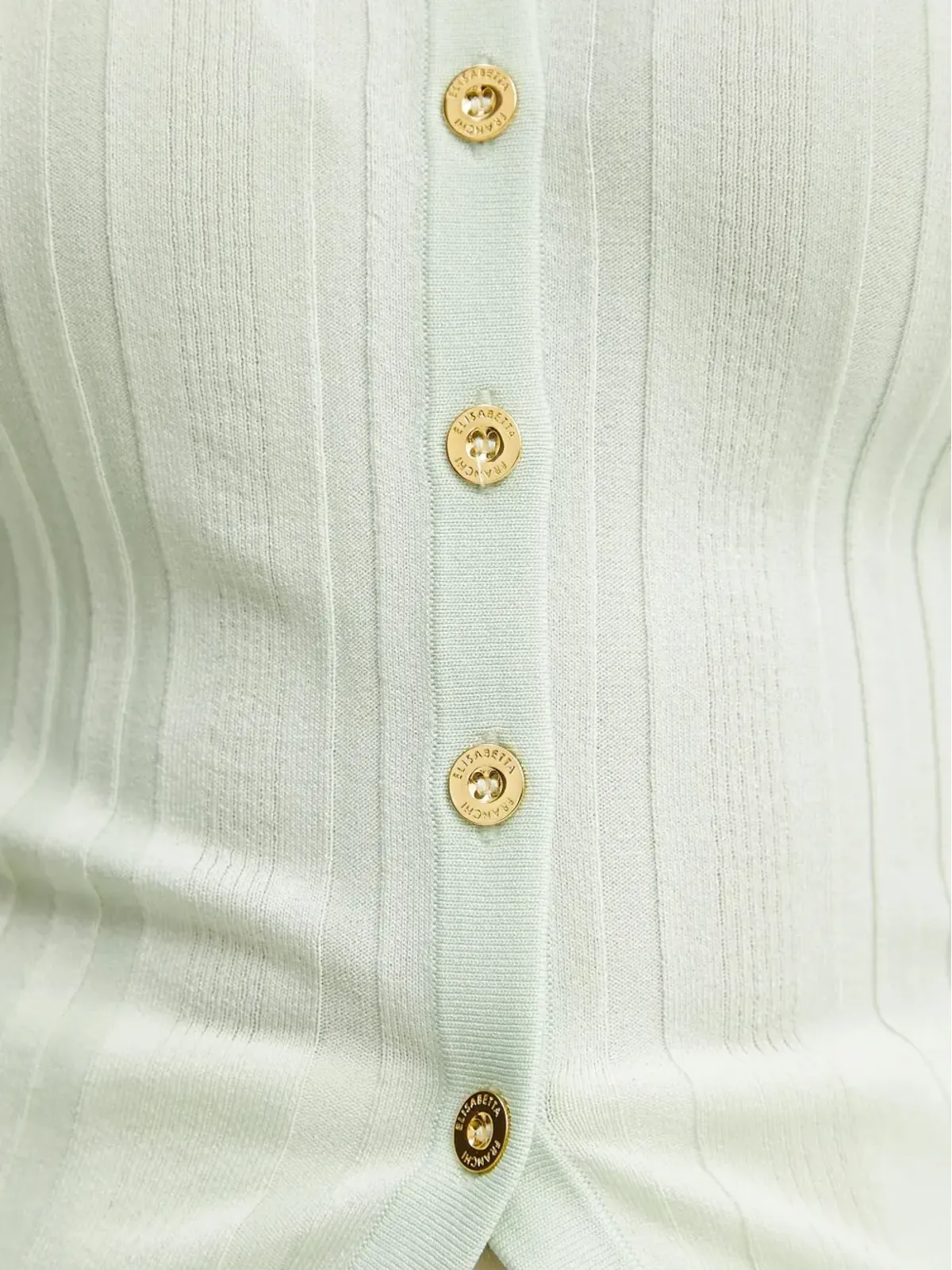Elisabetta Franchi リブ編みボタン付きカーディガン - 画像5