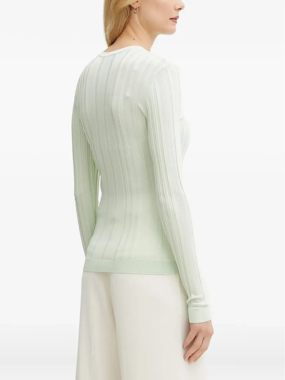 Elisabetta Franchi リブ編みボタン付きカーディガン - 画像3