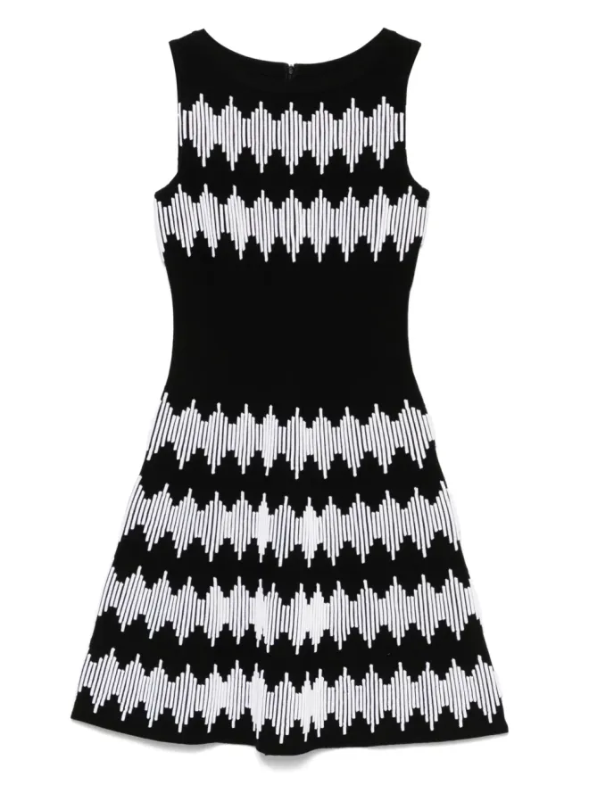 Alaïa Pre-Owned Alaïa Pre-Owned ミニドレス 2000年代 グラフィックプリント ブラックの商品画像