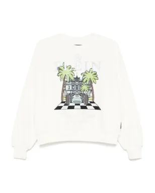 Philipp Plein ニューポートビーチ カットスウェットシャツ - ホワイト - サムネイル1