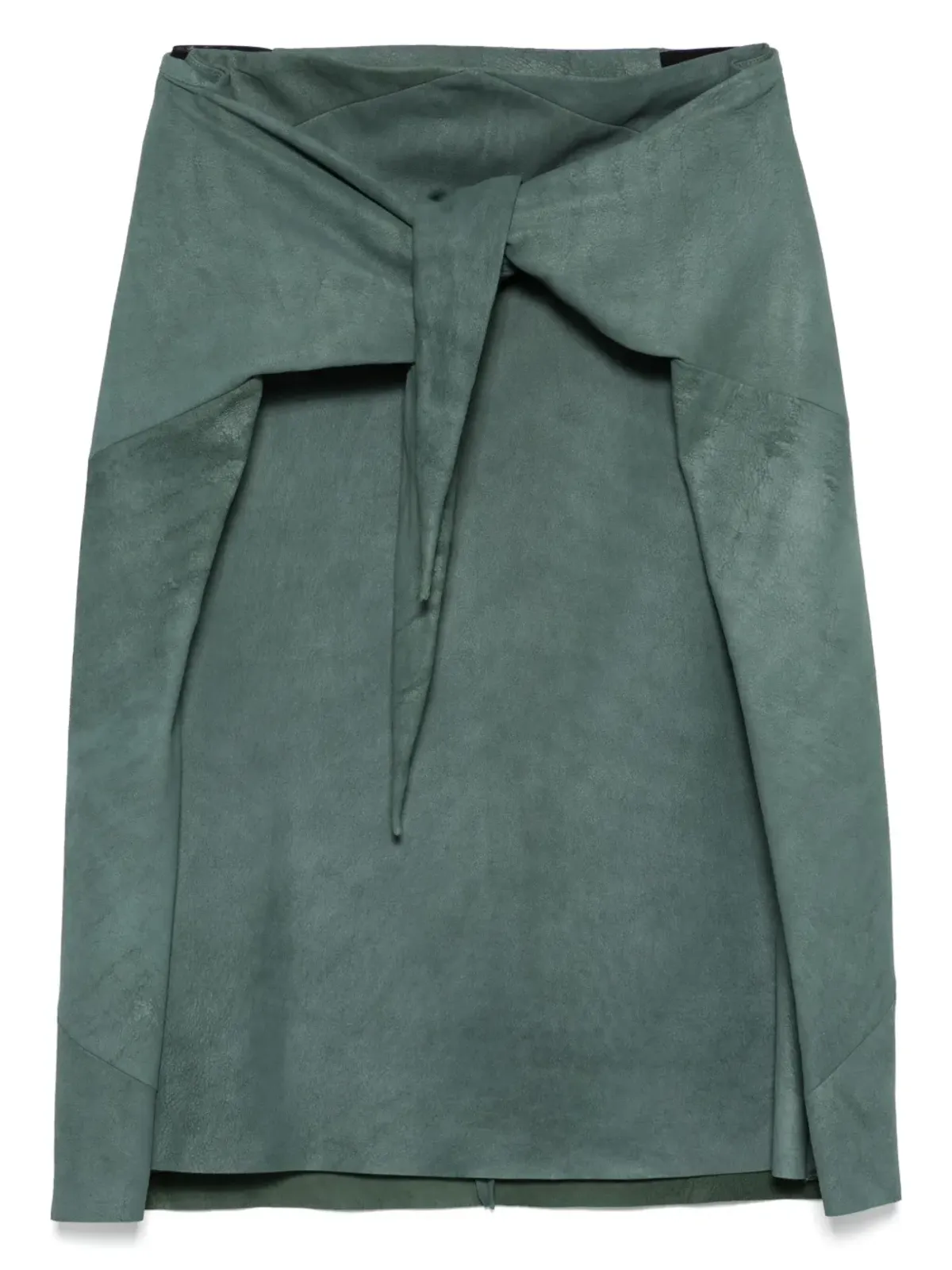 Rick Owens レザー ミディスカート - 画像1