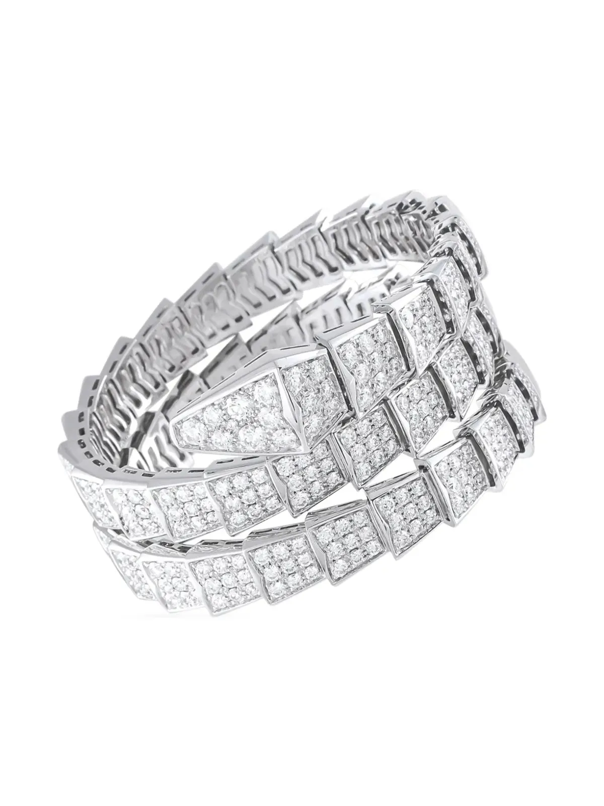 Bvlgari Pre-Owned 18Kホワイトゴールド ヴァイパー ダイヤモンド ブレスレット - 画像1