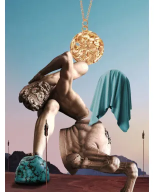 Alighieri サジタリウス メダリオン ネックレス - ゴールド - サムネイル4