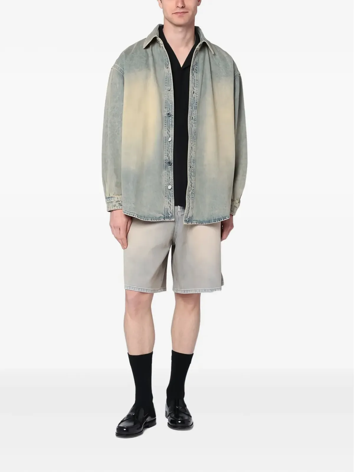 NEW AMSTERDAM ウォッシュドエフェクトデニムシャツ - 画像2
