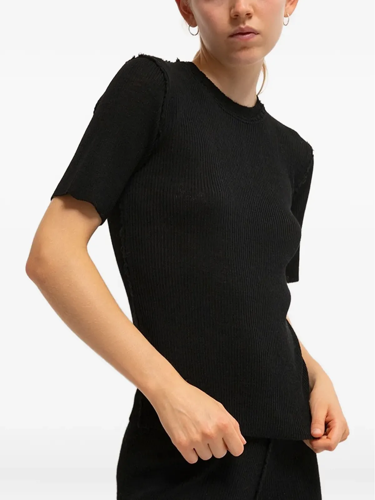 Gudrun & Gudrun ブリタ リブ編みTシャツ - 画像2