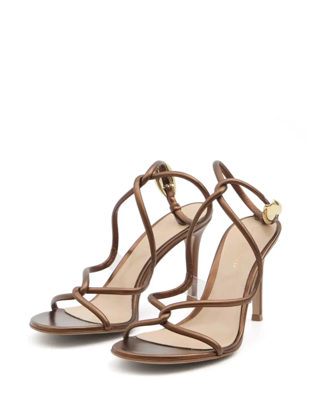 Gianvito Rossi 85mm マンバ サンダル ブラウン - 画像2