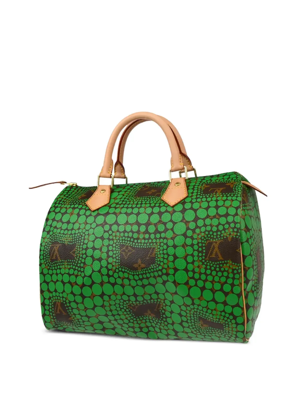 Louis Vuitton ビンテージ × 草間彌生 2012年 スピーディー30 トートバッグ - グリーン - 画像2